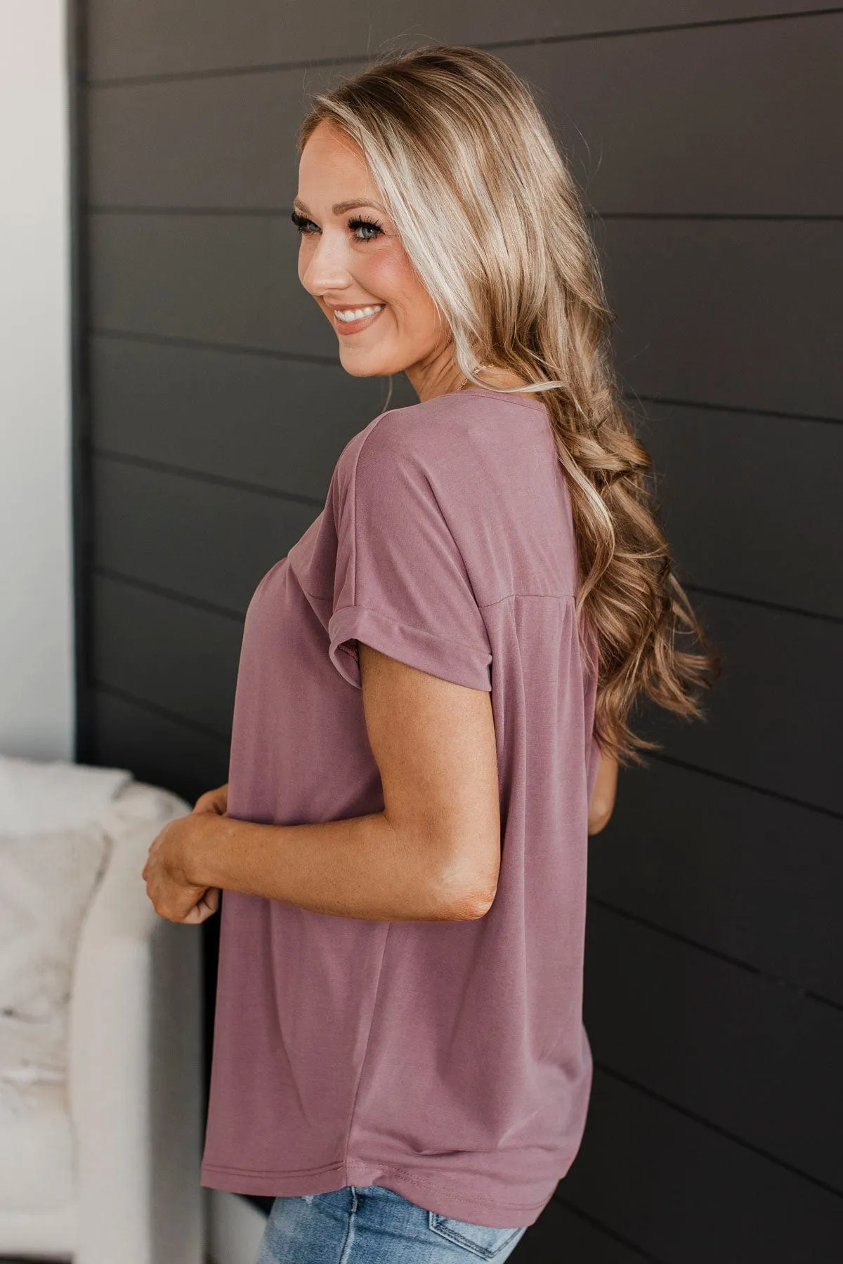 Dark Mauve Knit Top