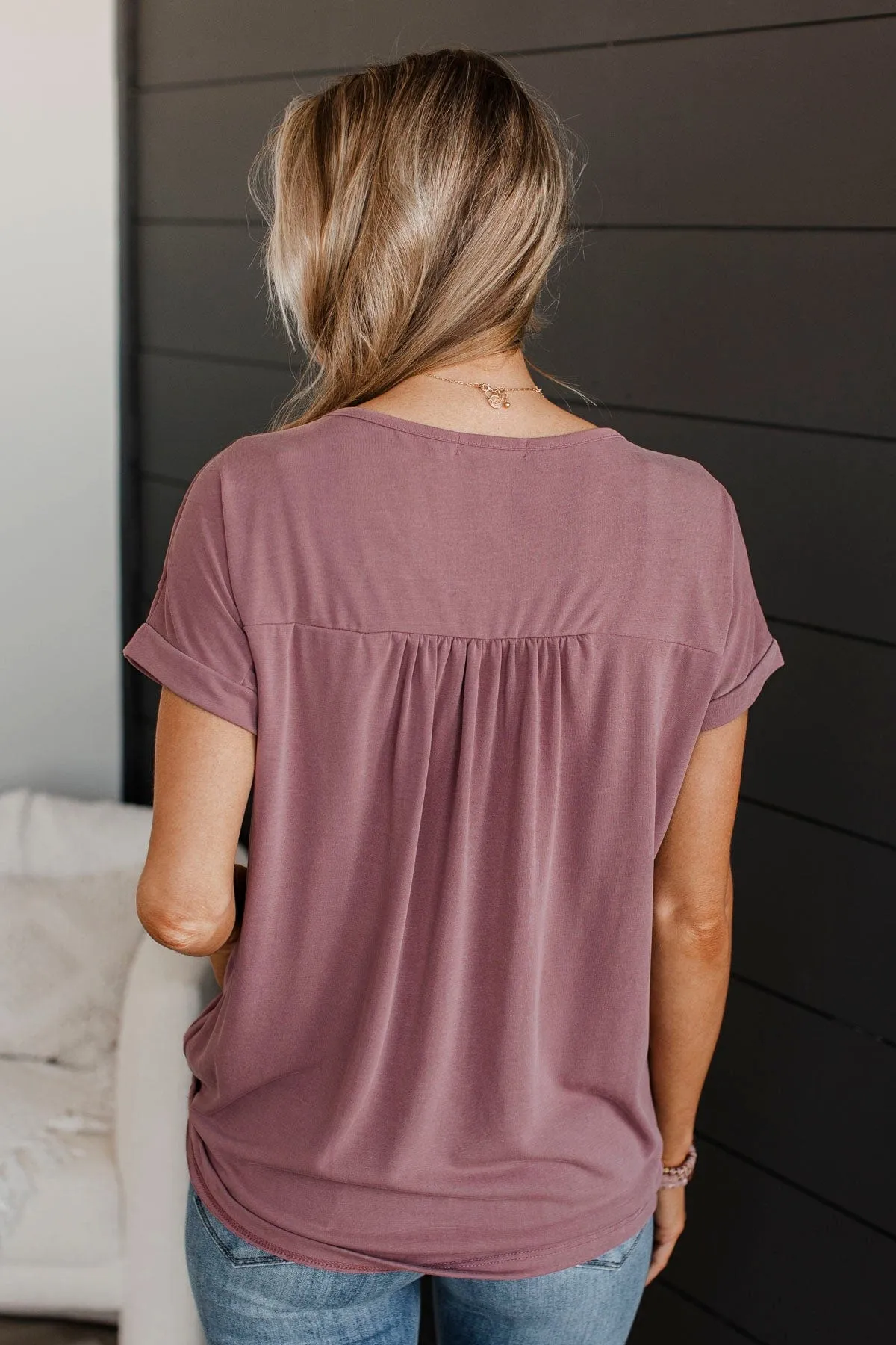 Dark Mauve Knit Top