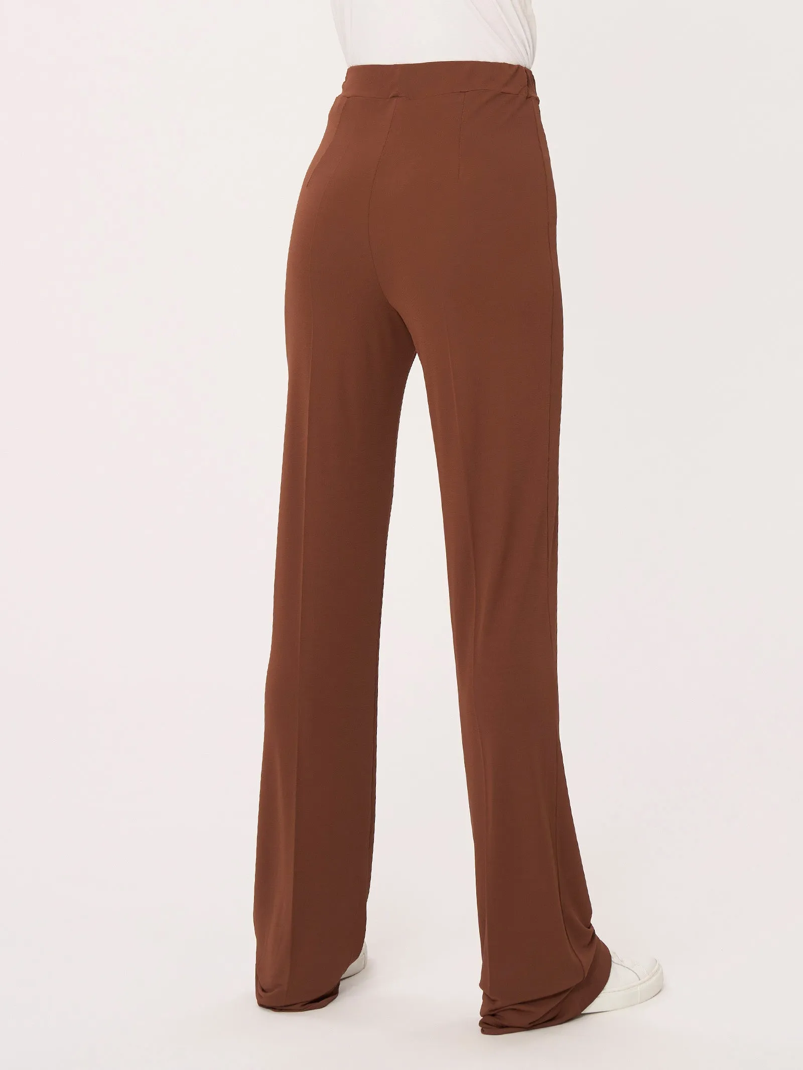 Champignon Crêpe Satin Palazzo Pants