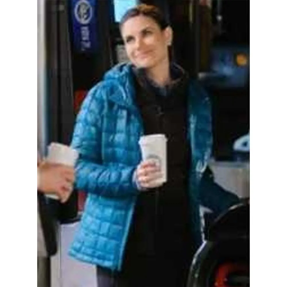 Blue Puffer Jacket worn by Meghan Ory from Chesapeake Shores