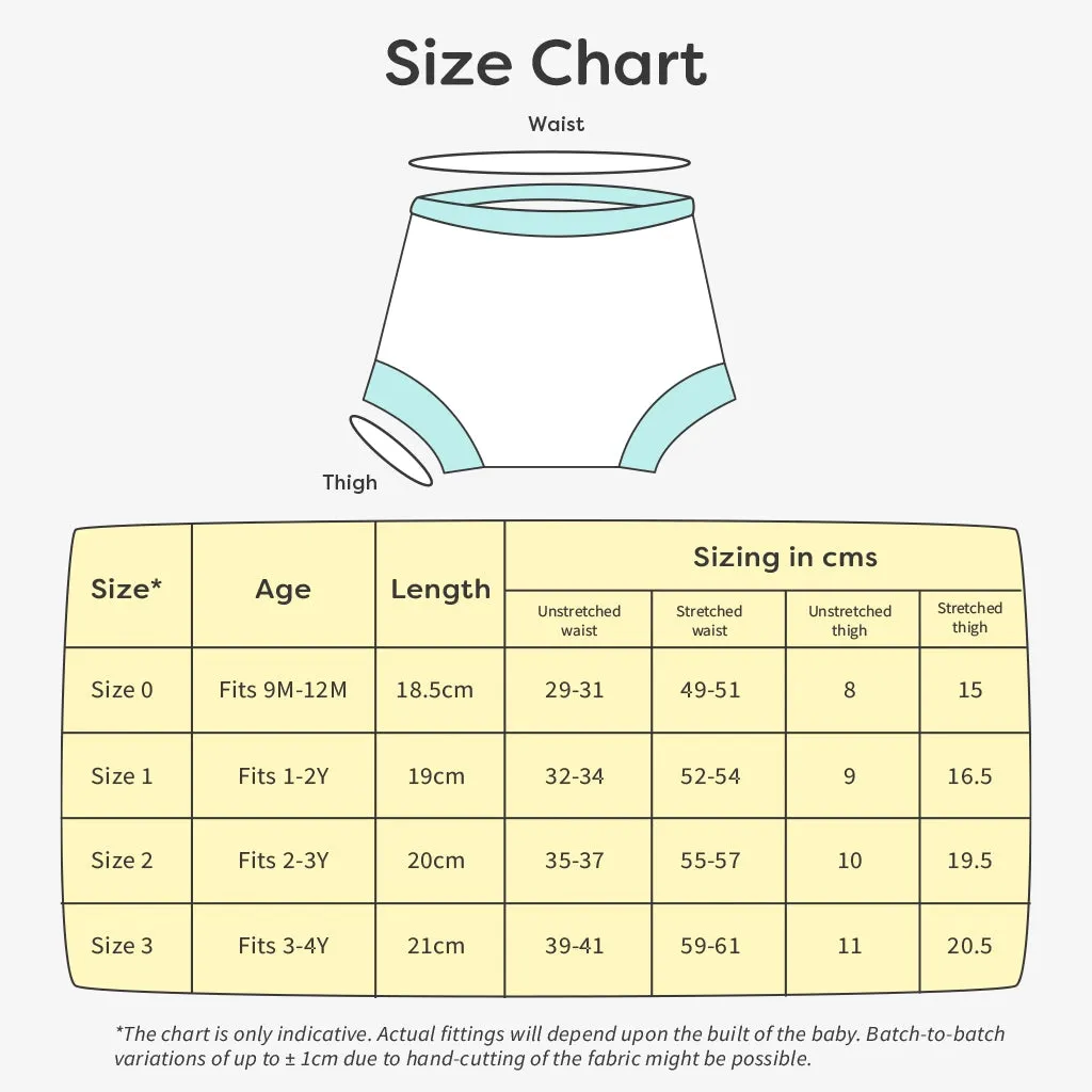 Choose Size and Print for 3 Padded Underwear