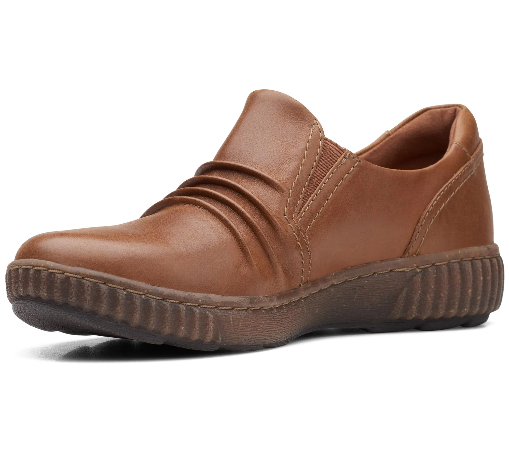 Magnolia Faye Slip Ons by Clarks in Leather