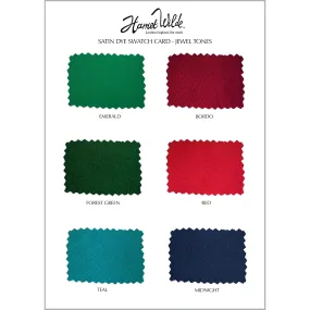 Swatch Card for Jewel Tones in Satin Dye