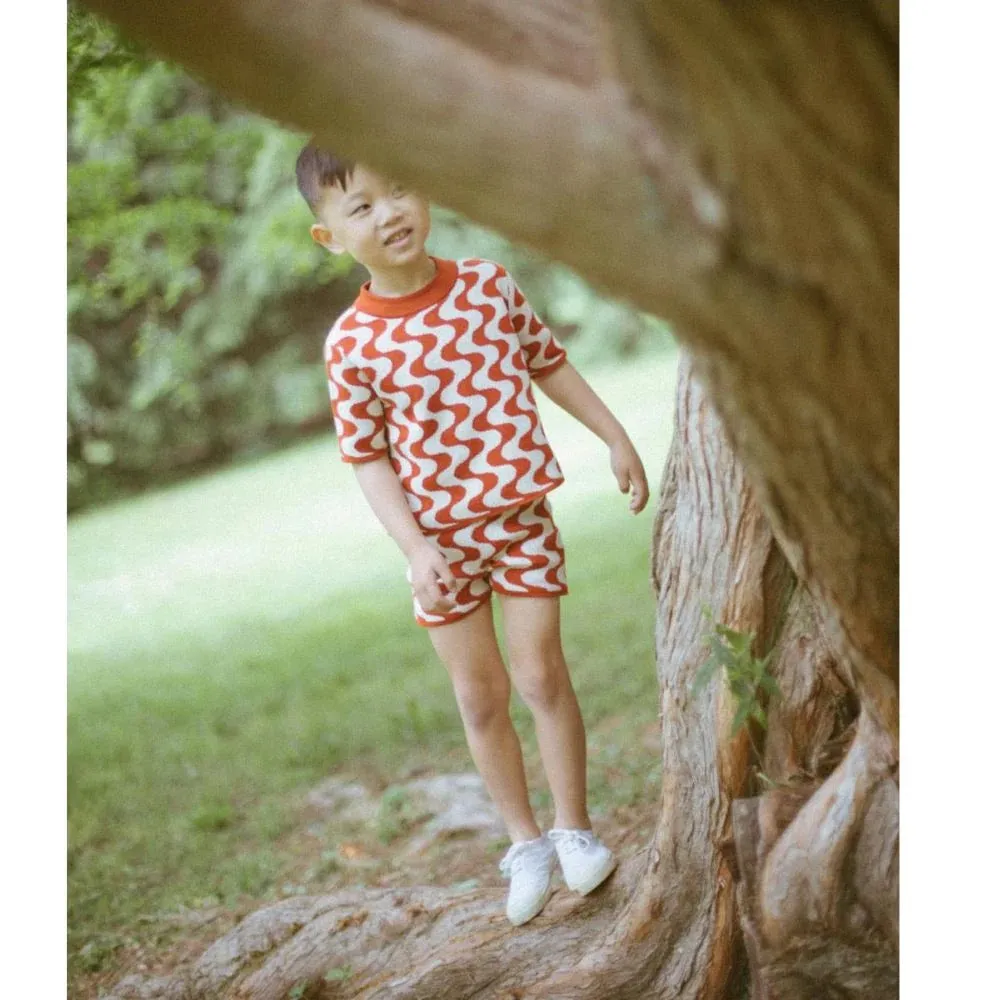 Knit Cotton Shorts-Misha & Puff