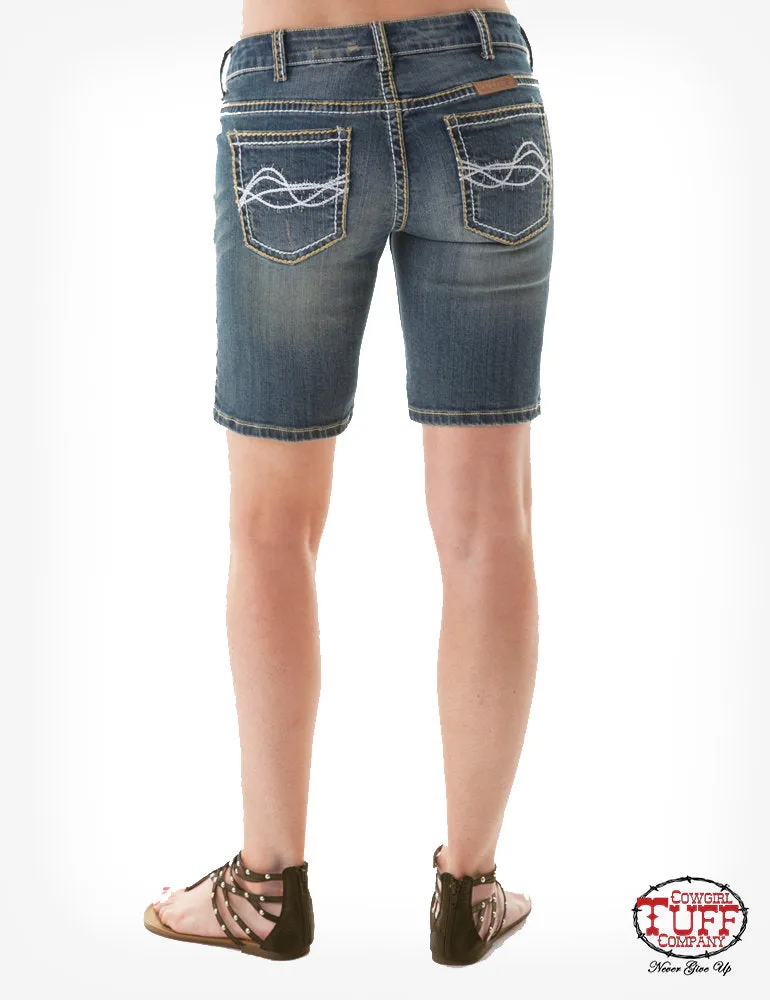 Cowgirl Tuff Denim Shorts DFMI Bermuda