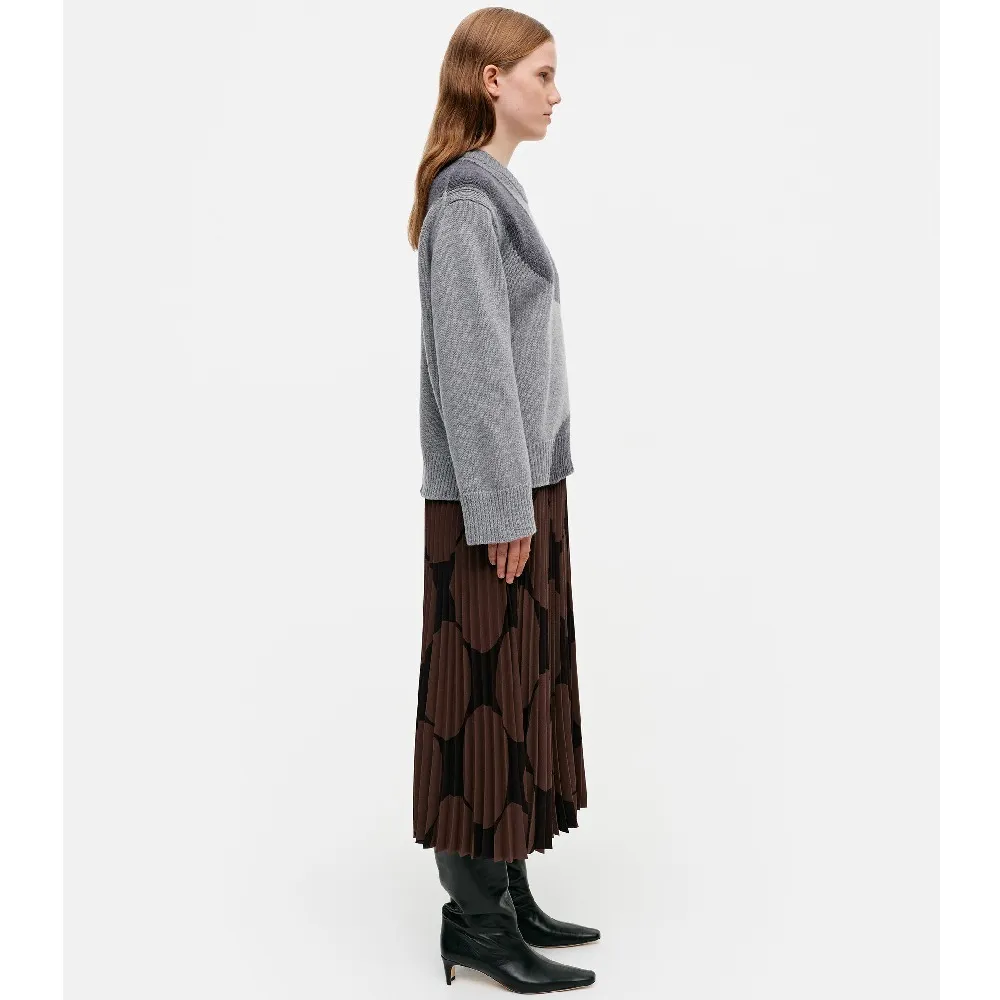 marimekko  |Cozy Wool Rib Crew Neck Long Sleeves