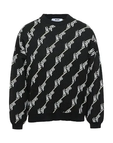 MSGM Crew Neck Monogram Wool Street Style