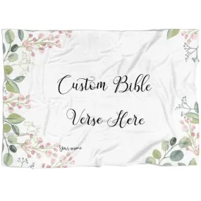 Customizable Artistic Minimalist Bible Verse Premium Mink Sherpa Blanket Rectangle Garland 9 With Your Signature