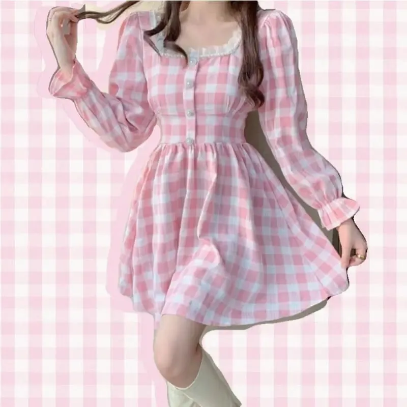 Pink Kawaii Princess Mini Dress