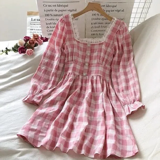 Pink Kawaii Princess Mini Dress