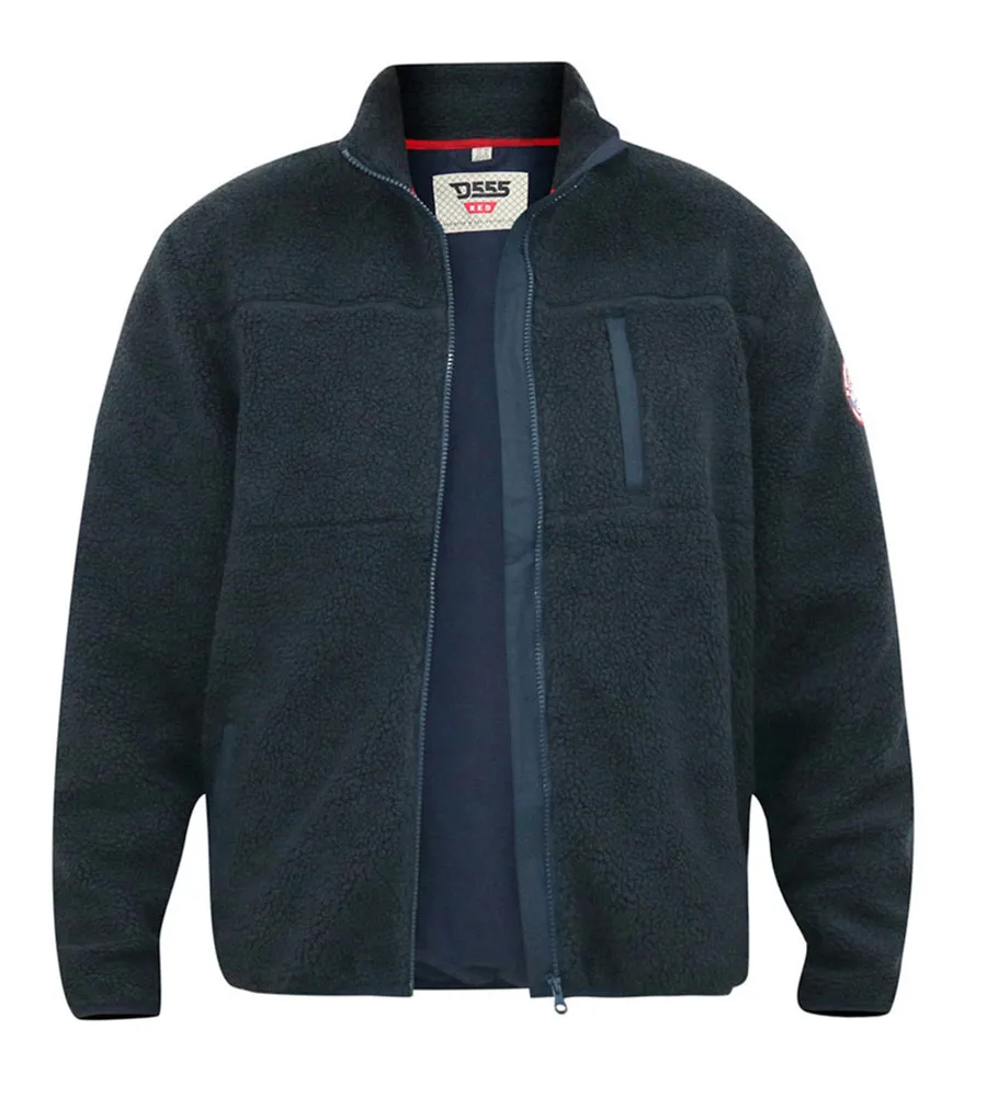 D555 Big Mens Sherpa Fleece Jacket Micro Fleece Lining (SMITH)