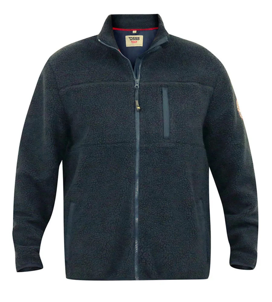 D555 Big Mens Sherpa Fleece Jacket Micro Fleece Lining (SMITH)