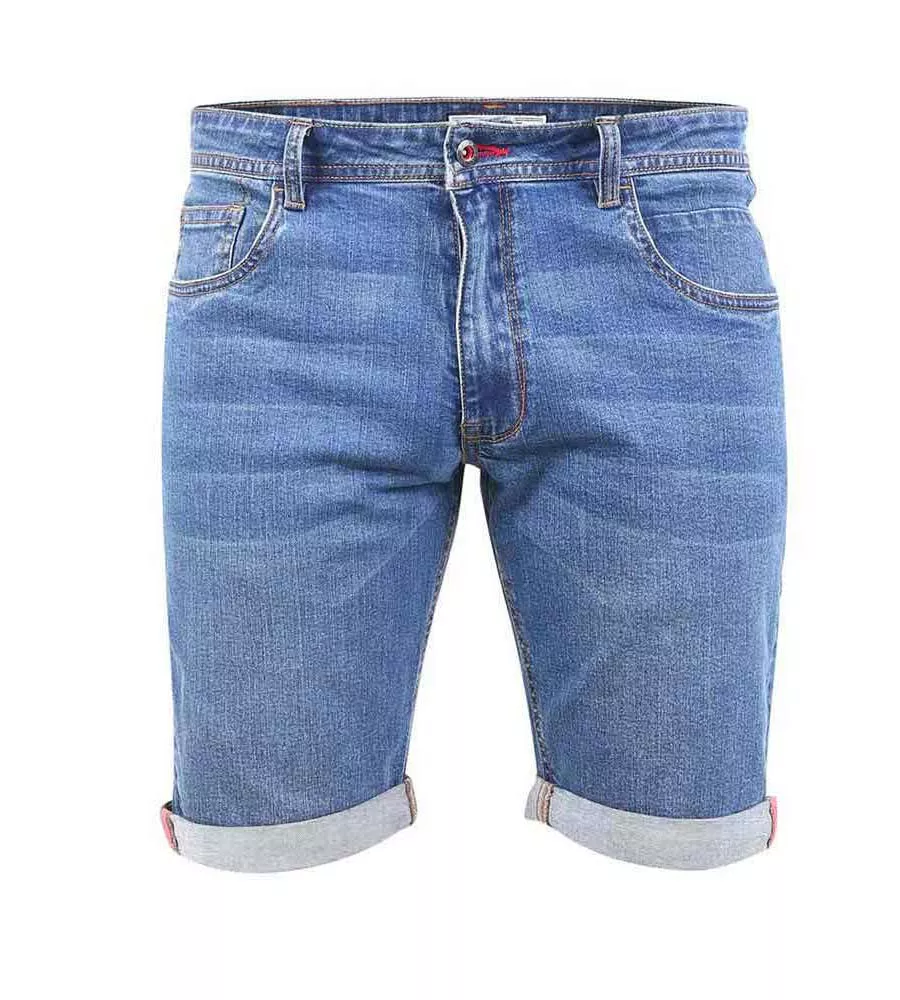 D555 Men's Blue Stretch Denim Shorts (BROXBOURNE)