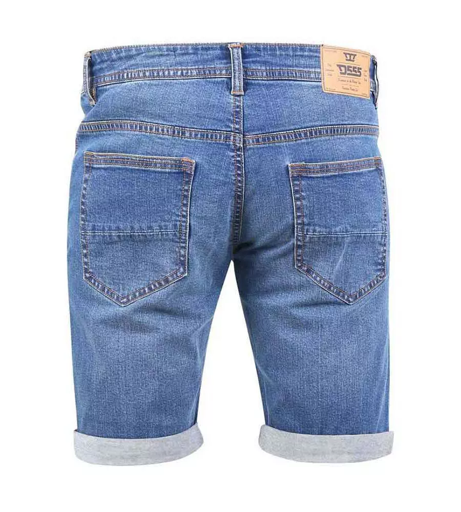 D555 Men's Blue Stretch Denim Shorts (BROXBOURNE)