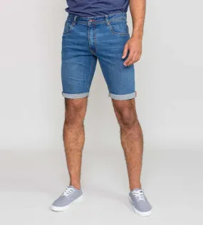 Blue Stretch Denim Shorts for Men (BROXBOURNE)