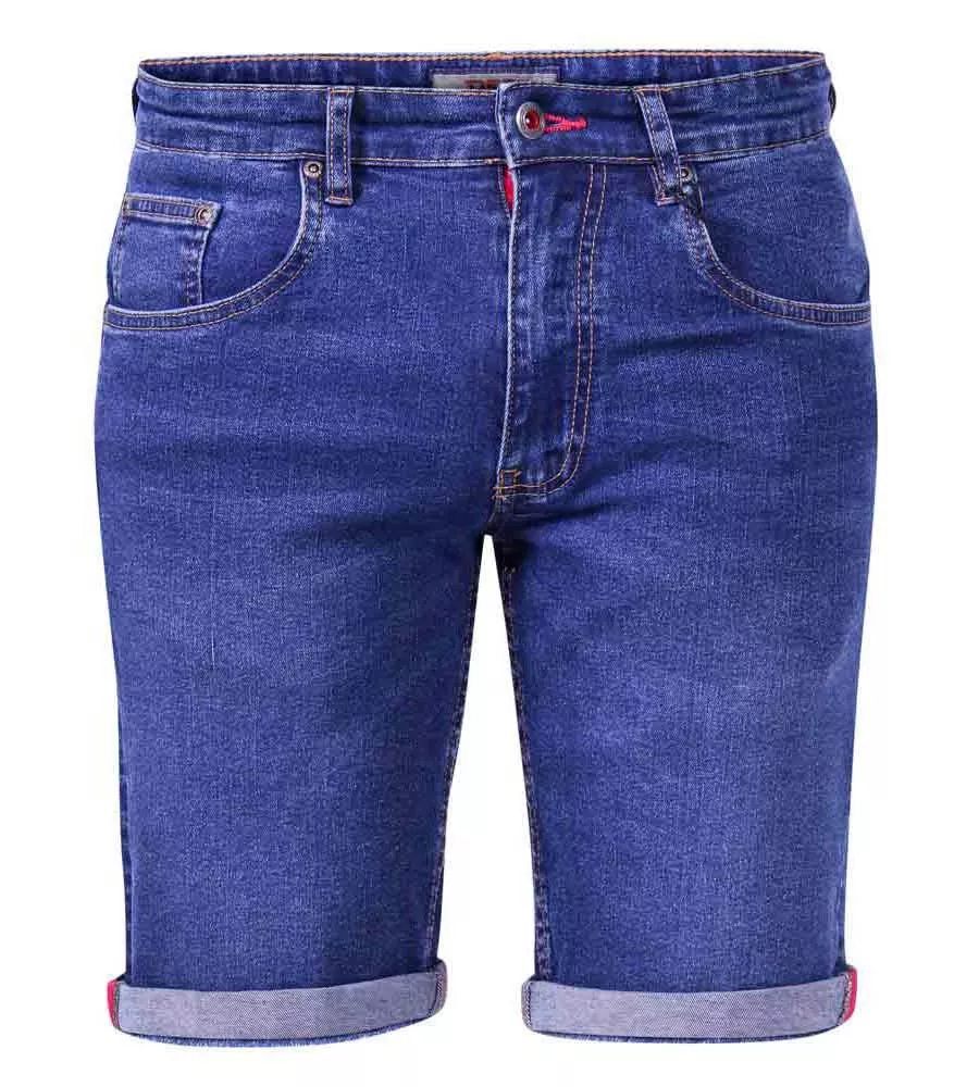 D555 Men's Blue Stretch Denim Shorts (DAVIDSON)