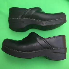 Dansko Black Leather Slip-ons for Work and Dress