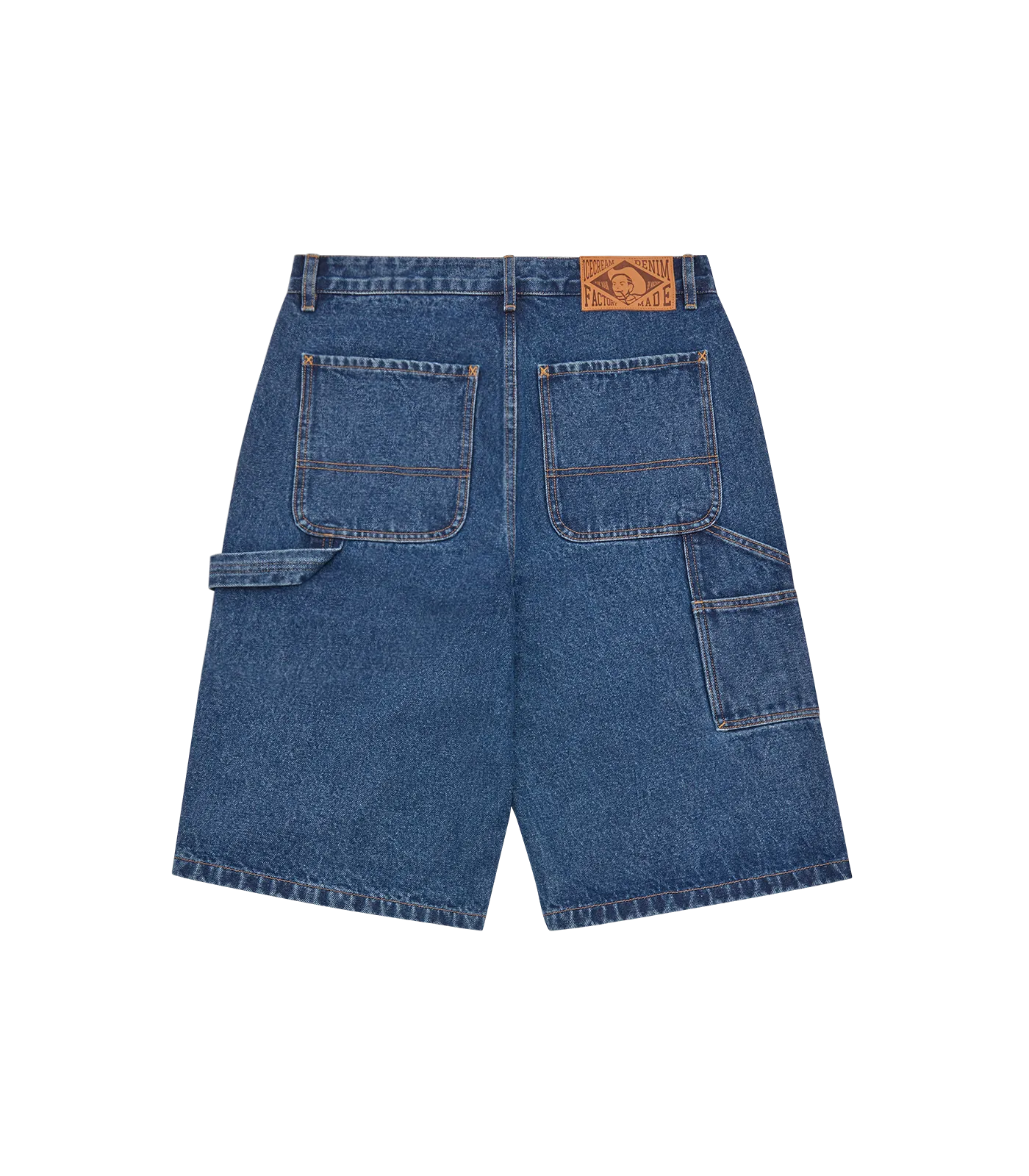 Mid Wash Blue Denim Carpenter Shorts