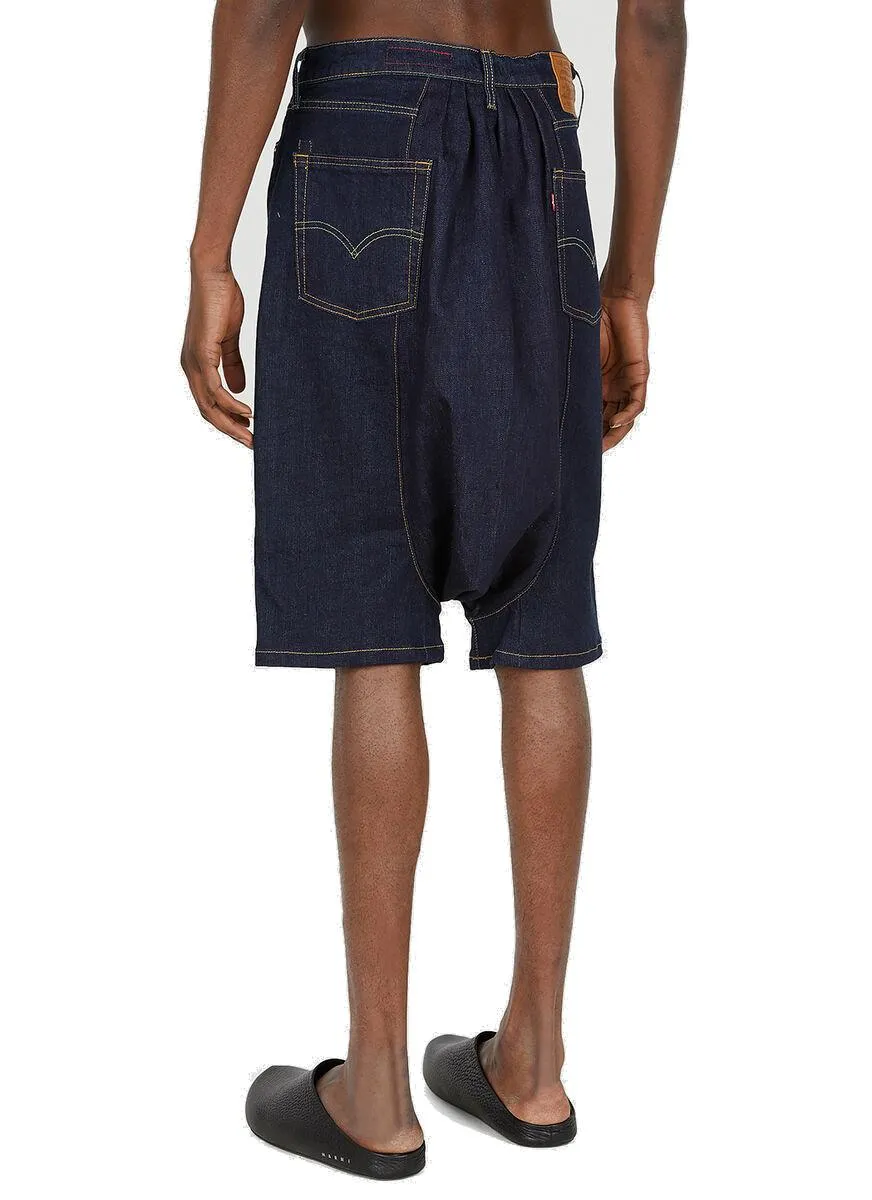 Denim Shorts with Drop Crotch by Junya Watanabe