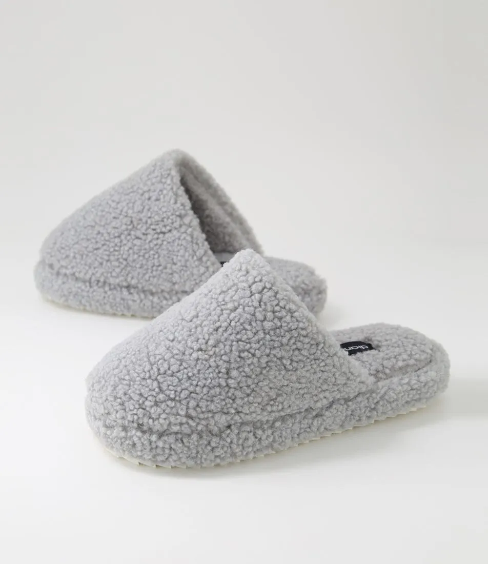 Pantofole in pile grigio Lounger DIANA FERRARI