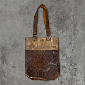 Brown Leather Tote Bag by Diesel