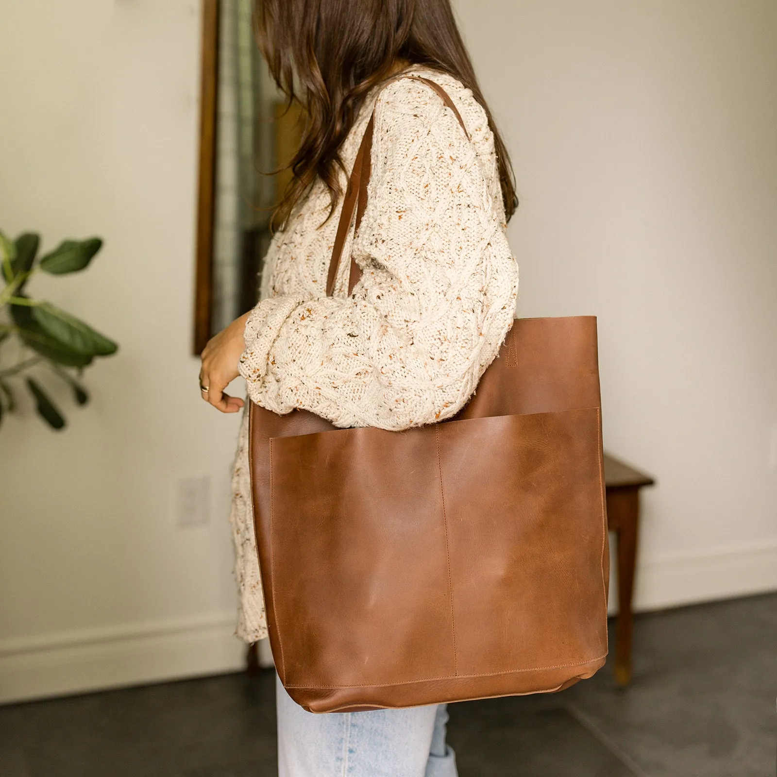 Espresso Leather Tote