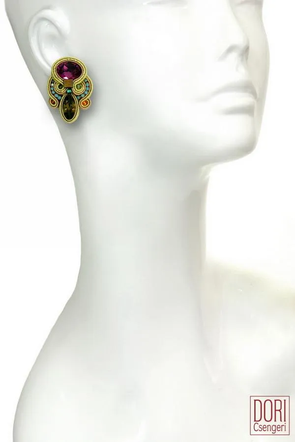 Glamorous Jewel Tone Earrings