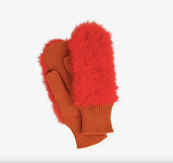 Faux Fur Mittens in Three Colors