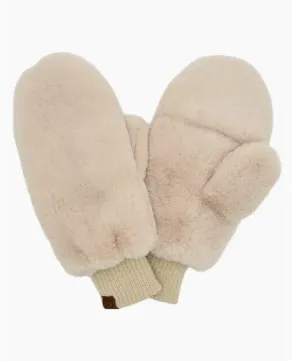 Faux Fur Mittens