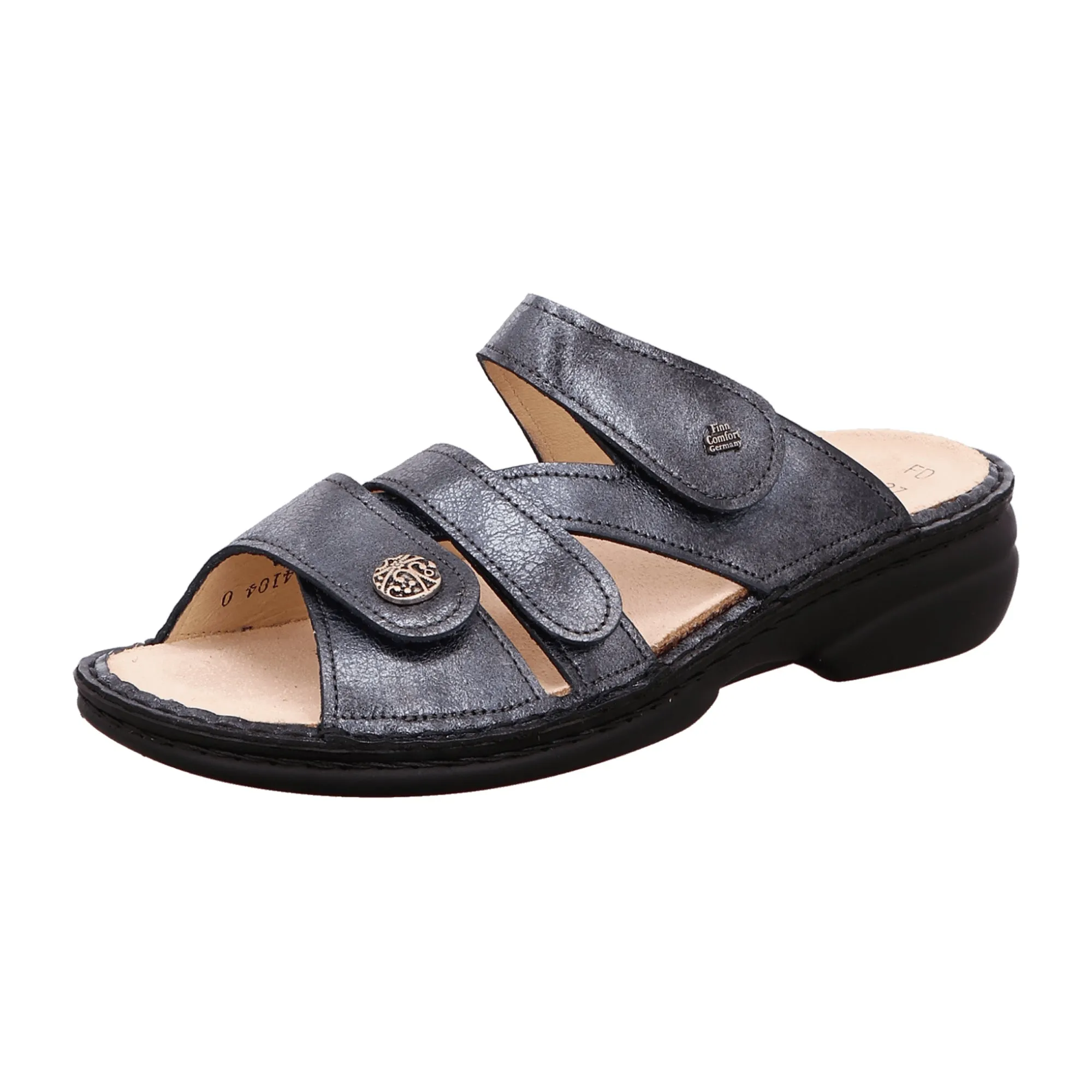 Customizable Insole Slide Sandals for Women - Finn Comfort Ventura-Soft - Jeans Blue