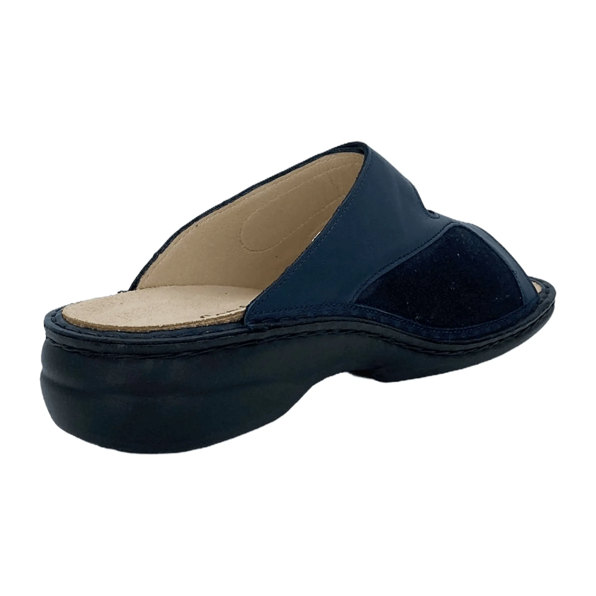 Orthopedic Leather Sandals for Women - Finn Comfort Zeno - Blue/Atlantic/Marine