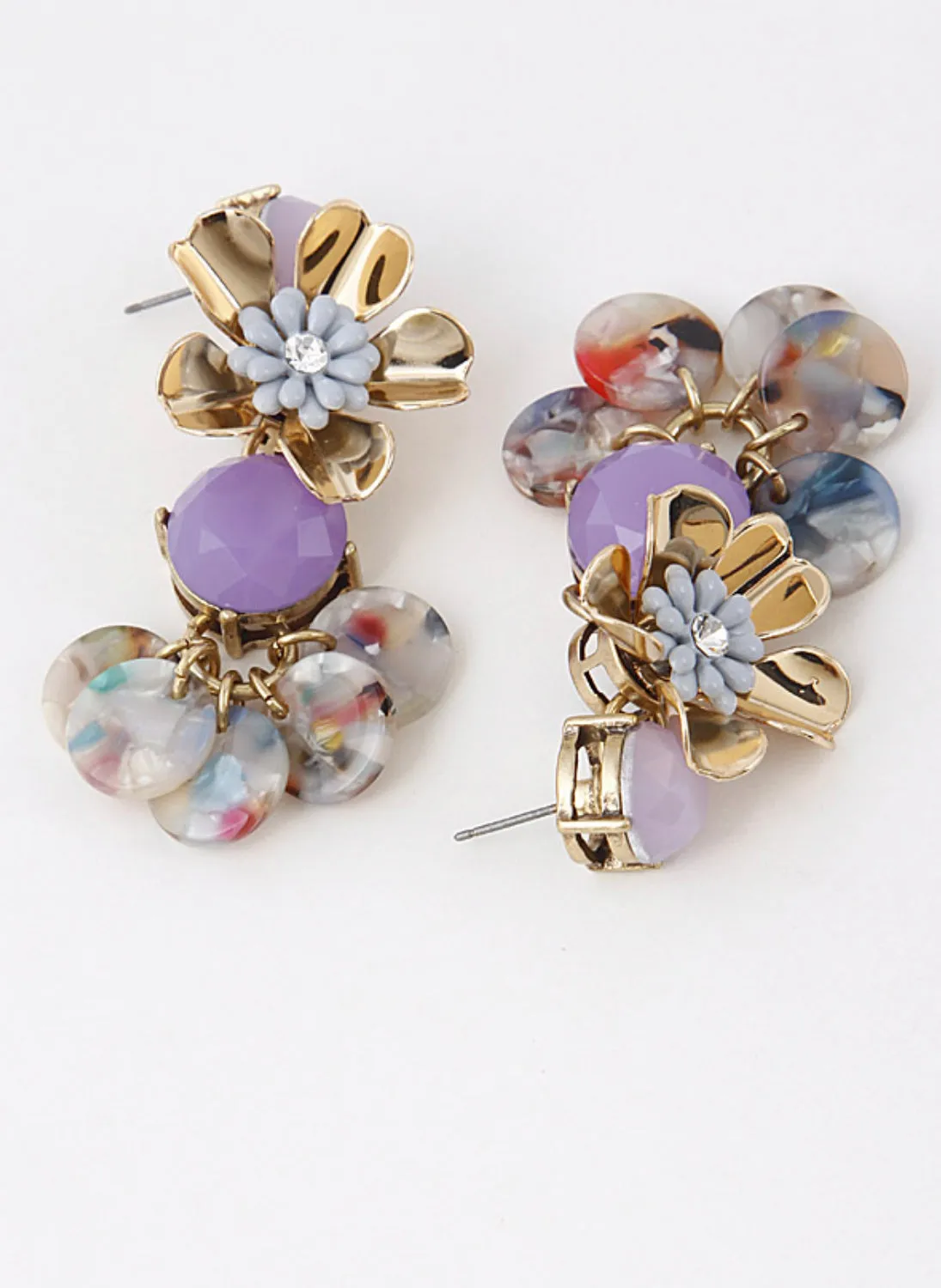 Earrings with Flora Design