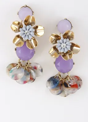 Earrings with Flora Design