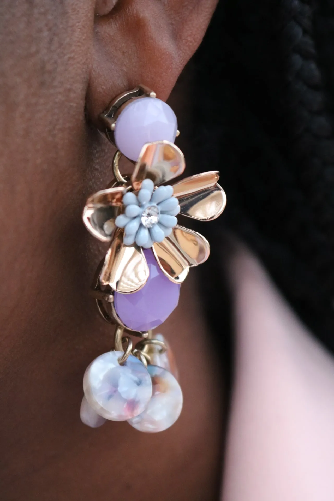 Earrings with Flora Design