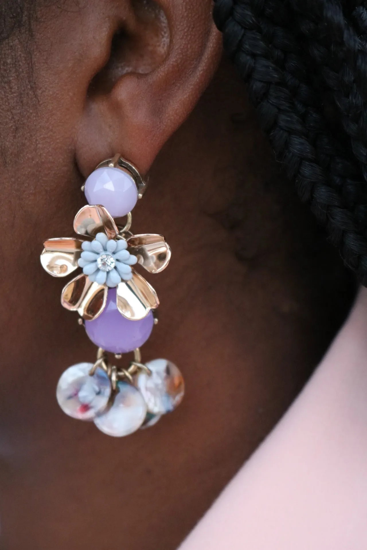 Earrings with Flora Design