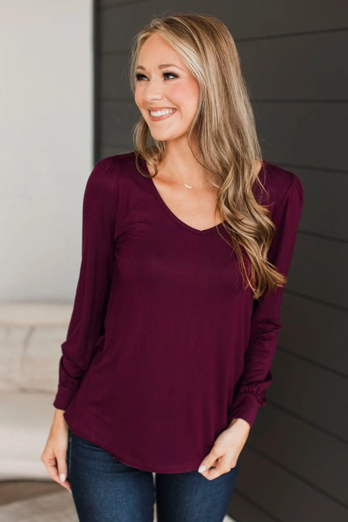 Knit Top Burgundy