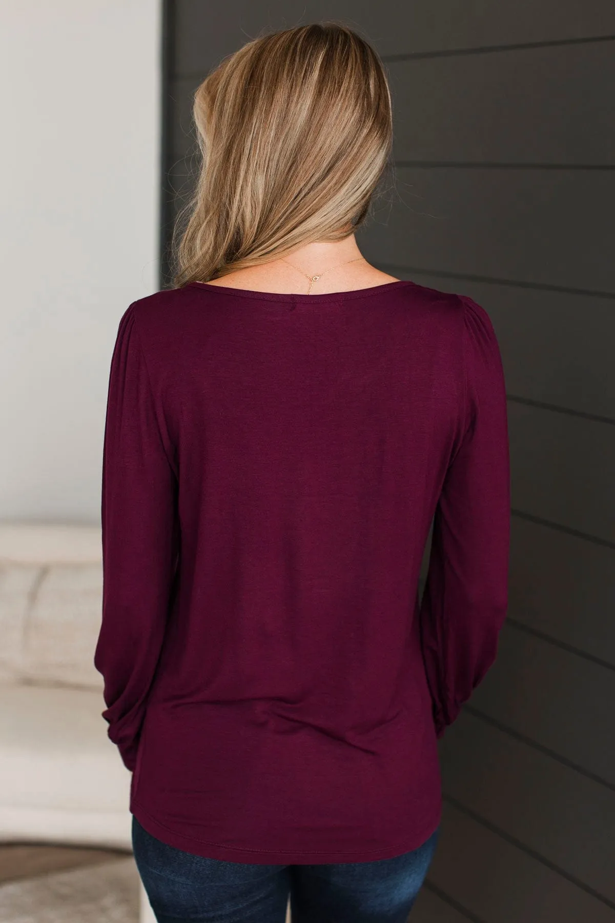 Knit Top Burgundy