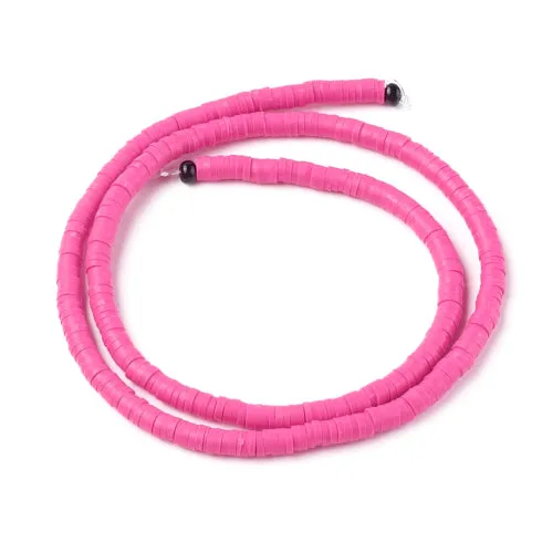 Fuchsia 4mm clay crafting beads