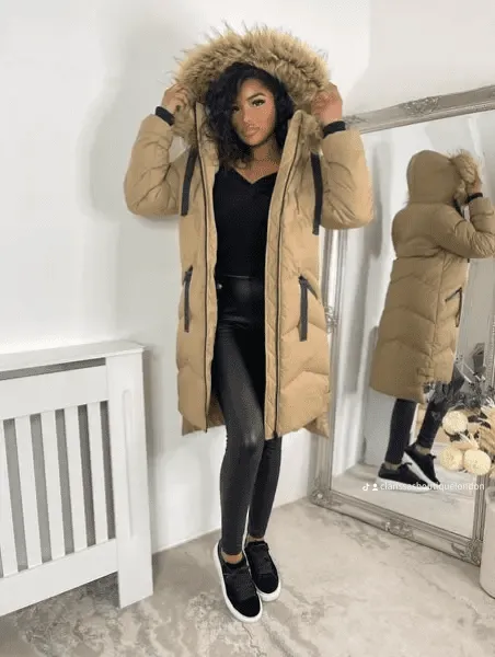 fur hooded padded Vixen coats at regular price