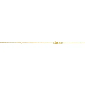 Gold Diamond Cut Extendable Cable Chain