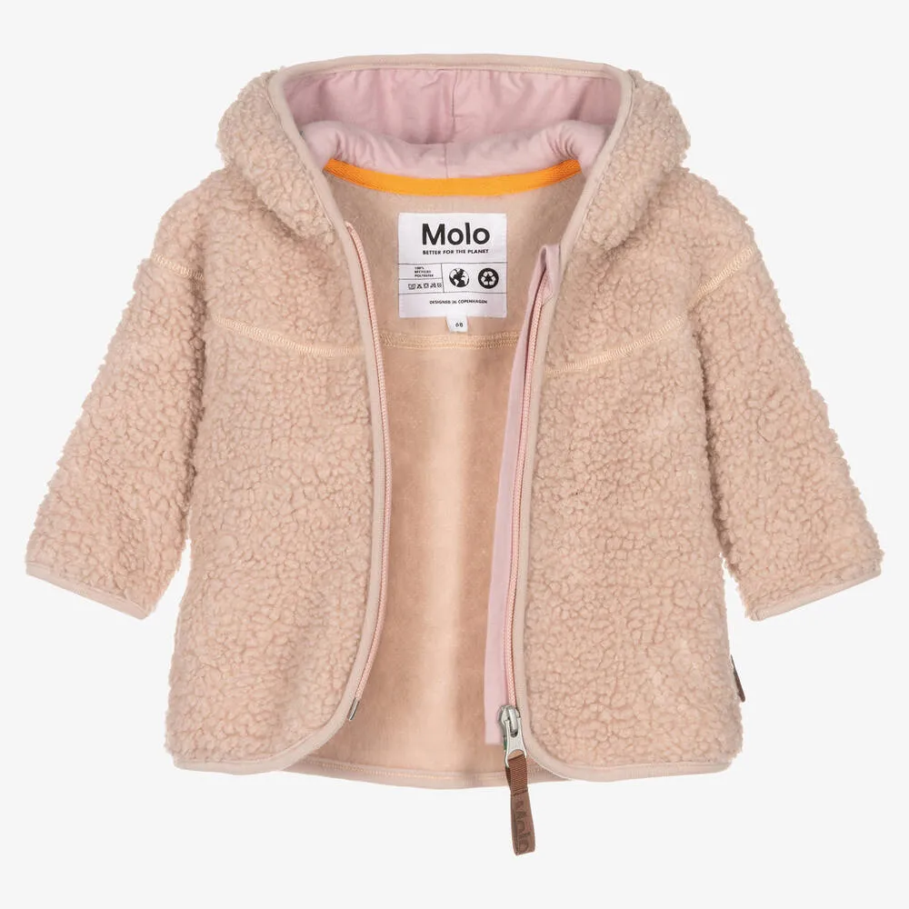 Pink Teddy Fleece Jacket for Girls