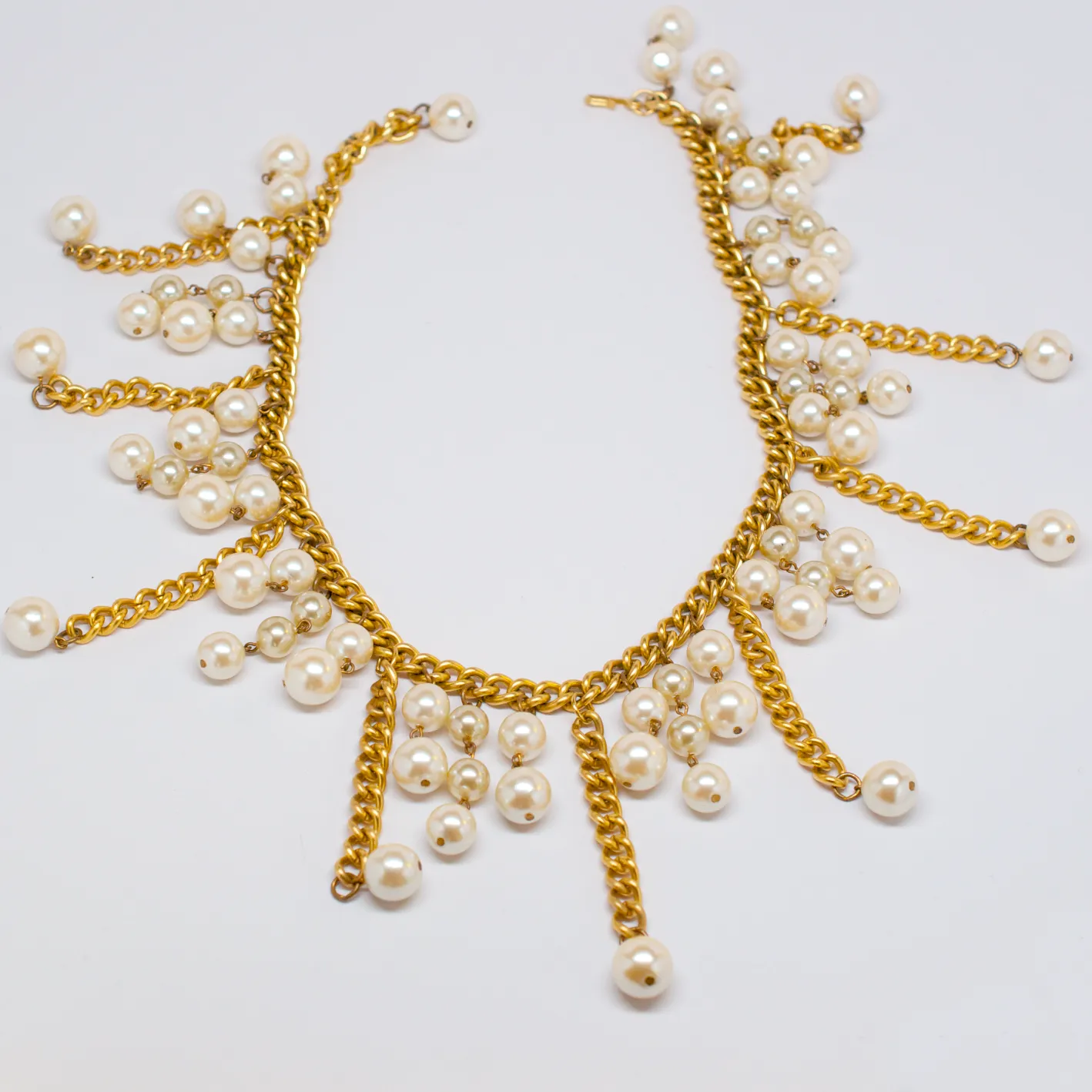 Classic Gold Chain with Pearl Strands