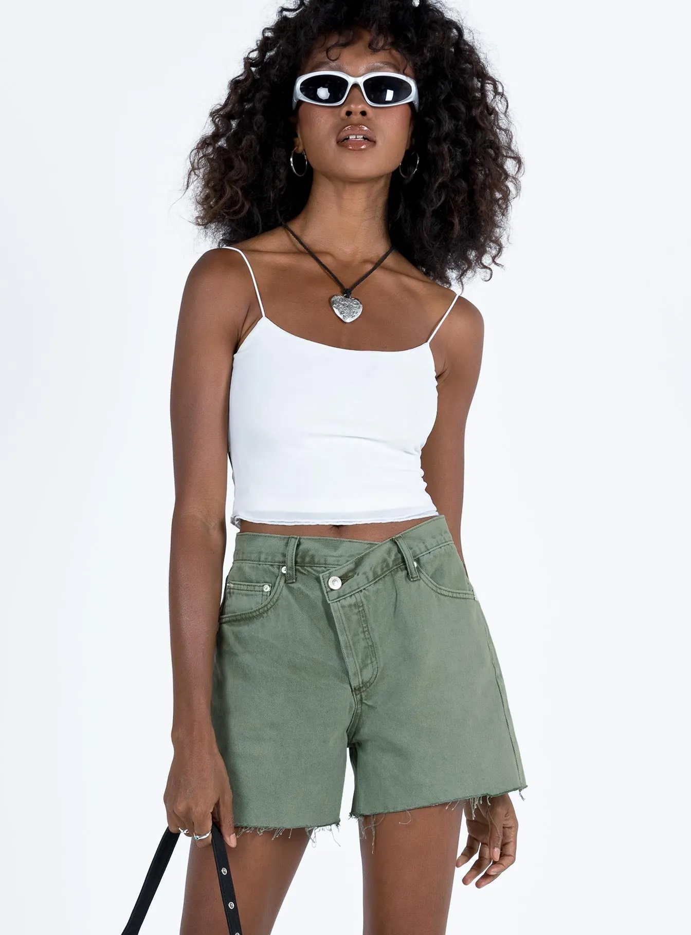 Green Denim Shorts Xena