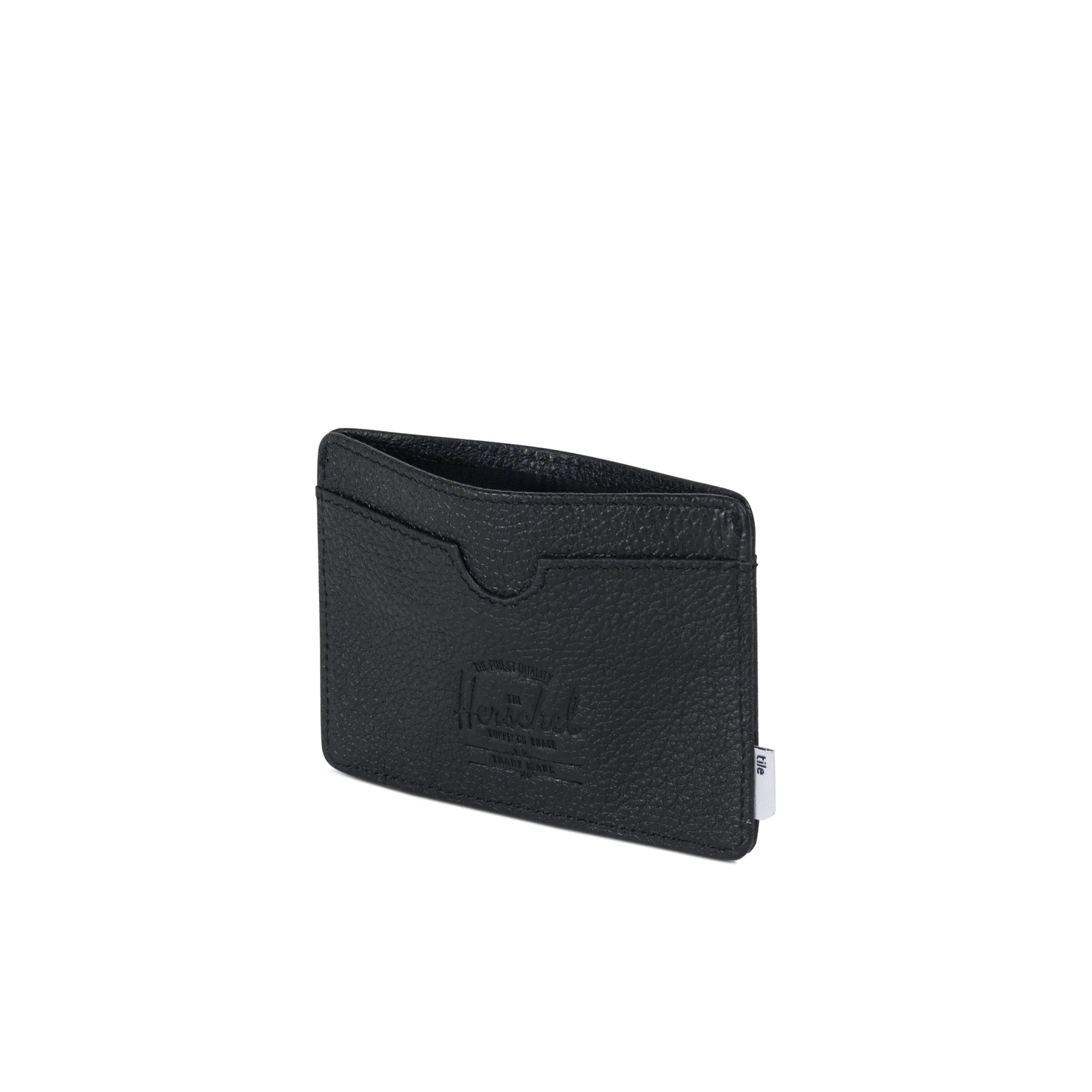 Tile Black Pebbled Leather Wallet