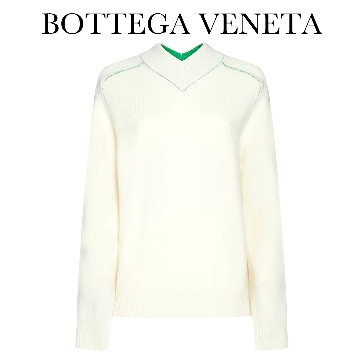 BOTTEGA VENETA Wool Long Sleeves Plain High-Neck Outlet