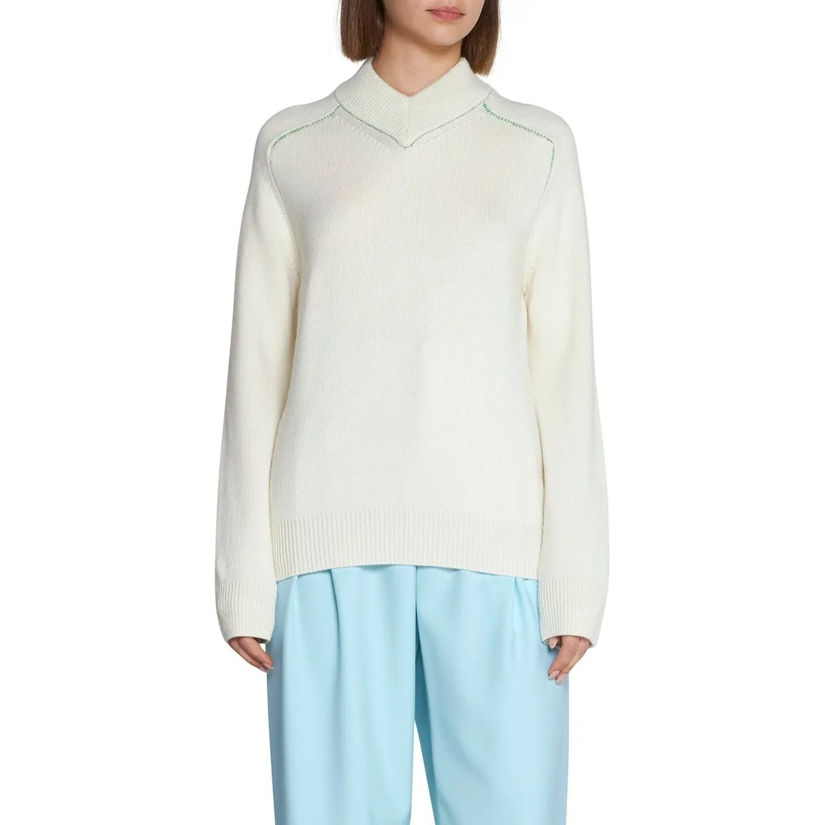 BOTTEGA VENETA Wool Long Sleeves Plain High-Neck Outlet