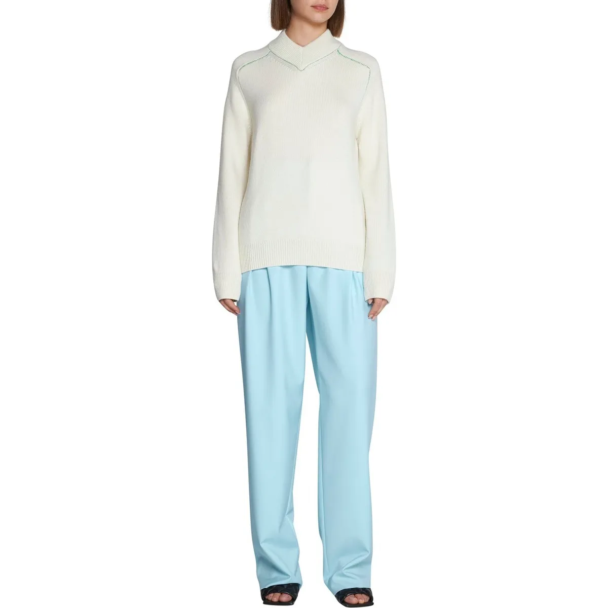 BOTTEGA VENETA Wool Long Sleeves Plain High-Neck Outlet