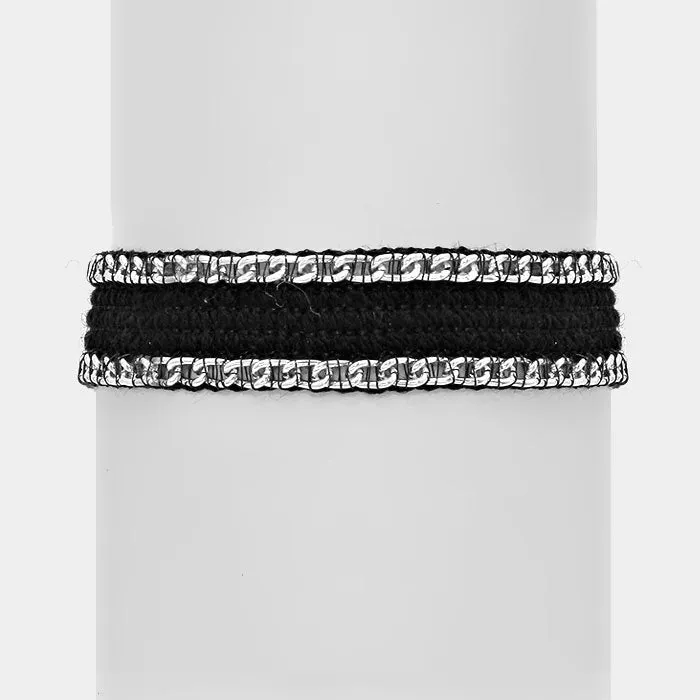 Metal Chain Knit Bracelet