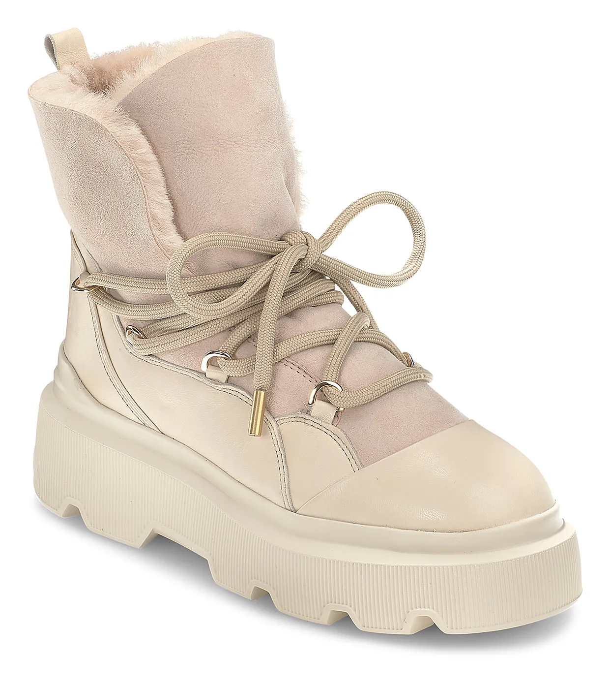 Inuikii Trekking Sneaker Boots in Cream