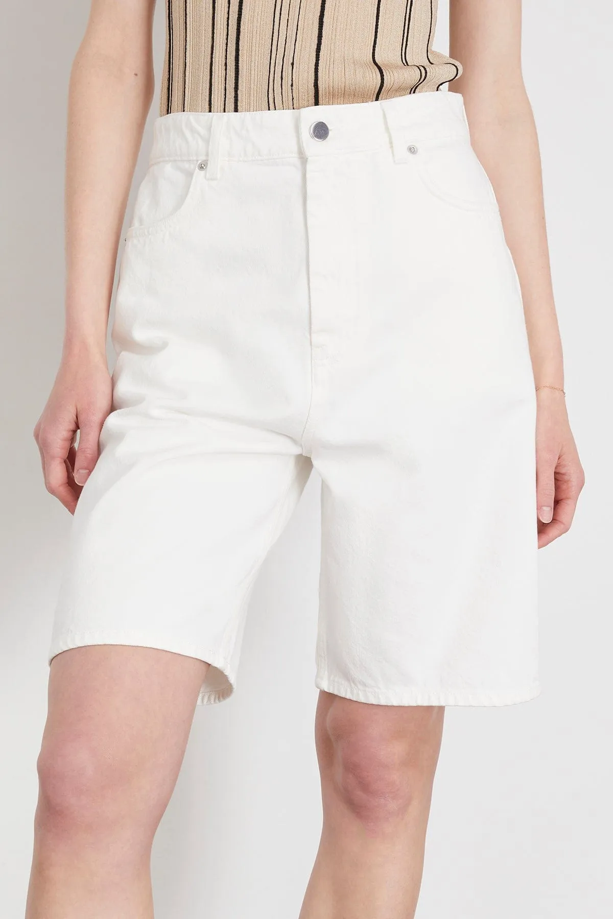 Ivory Denim Shorts